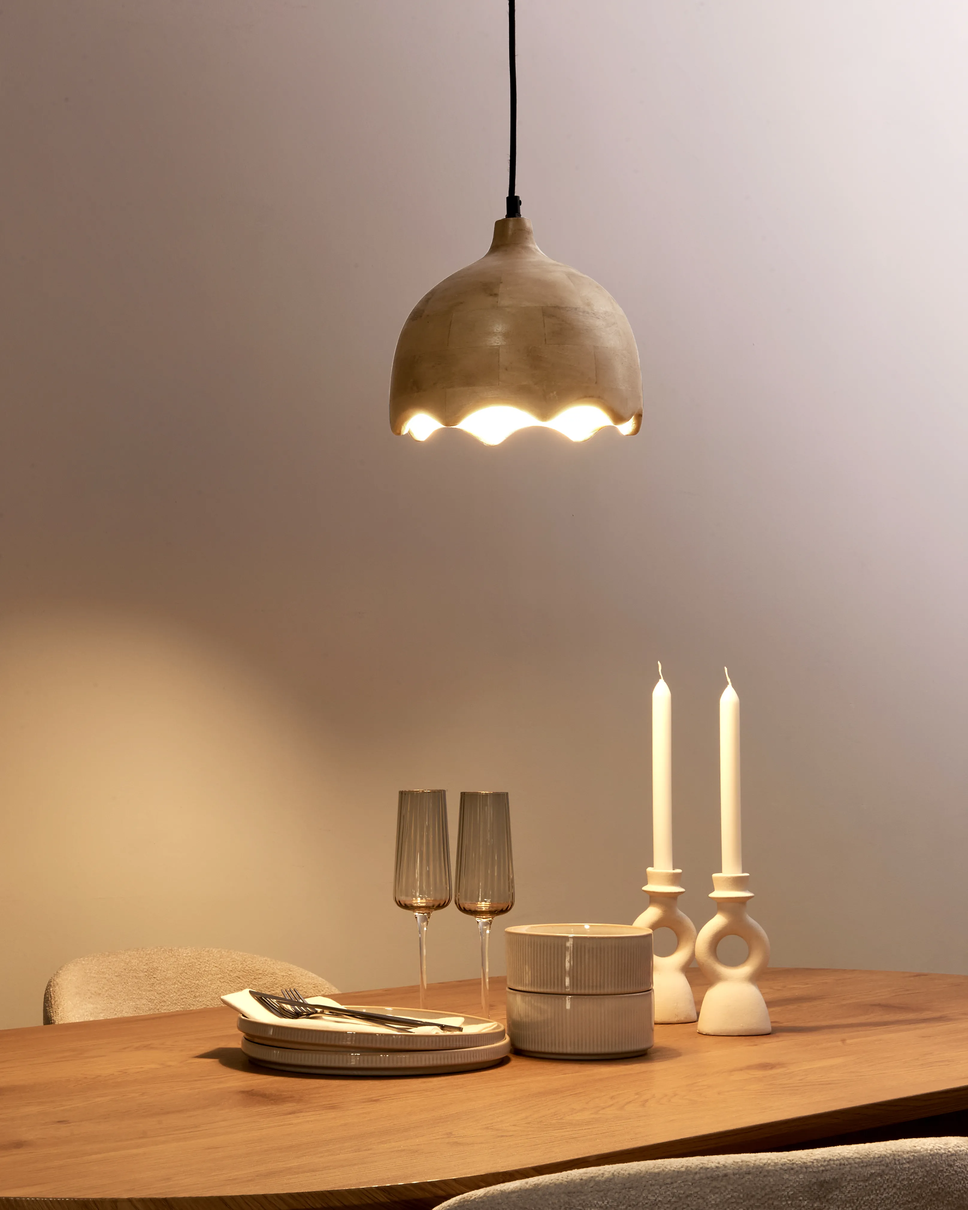 Hanglamp GOMATI Mangohout Lichtbruin