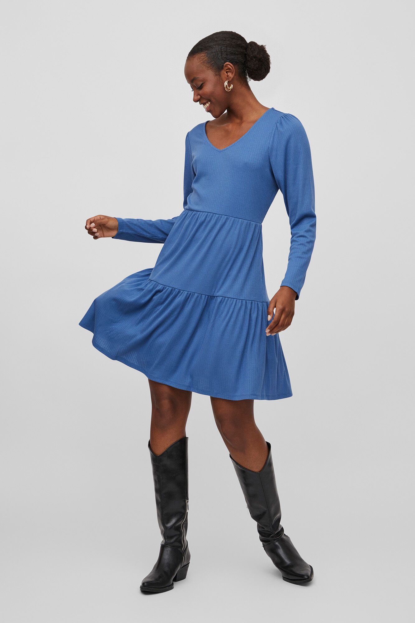 Vestido folgado - Azul