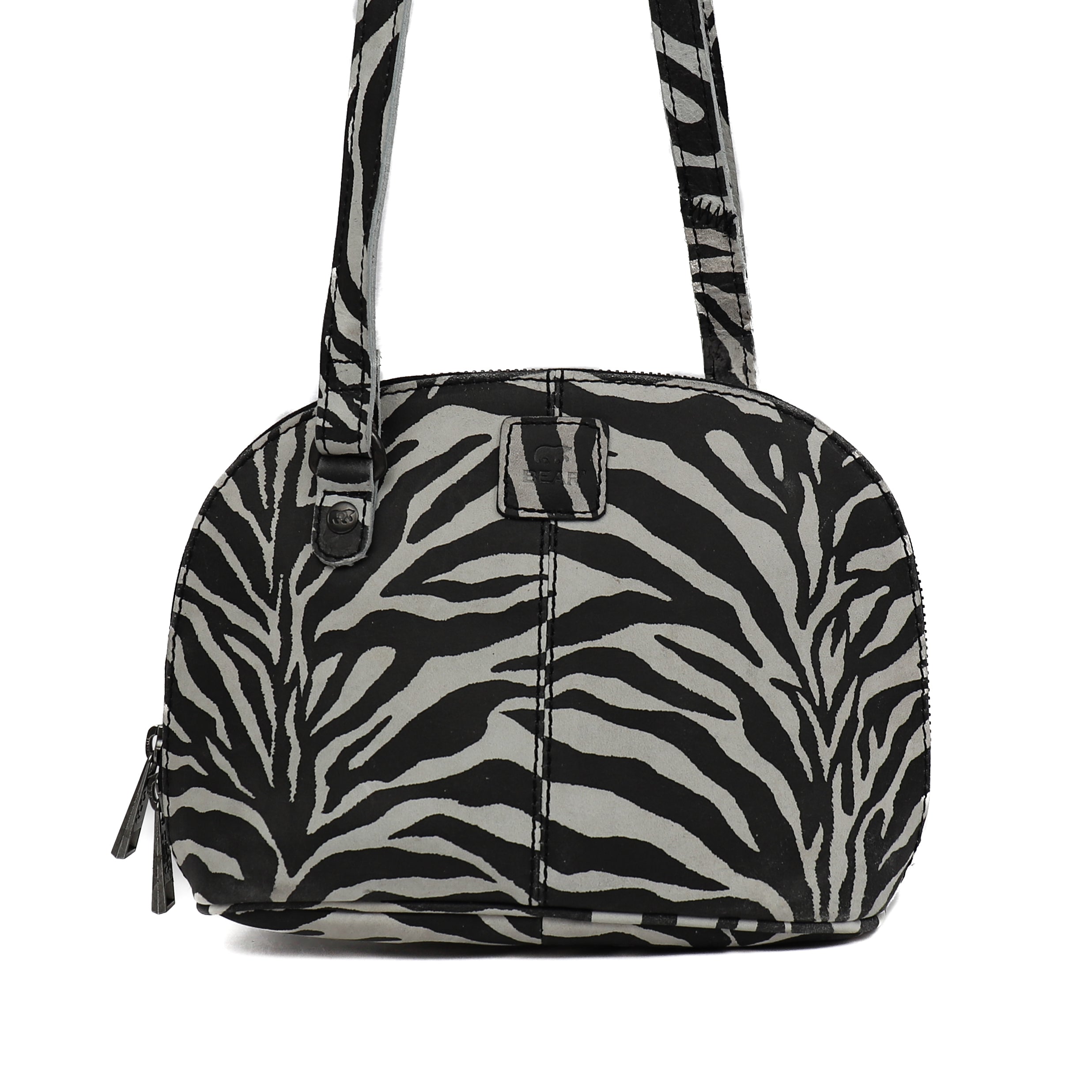 Schoudertasje met rits 'Hidde' zebra Zebra