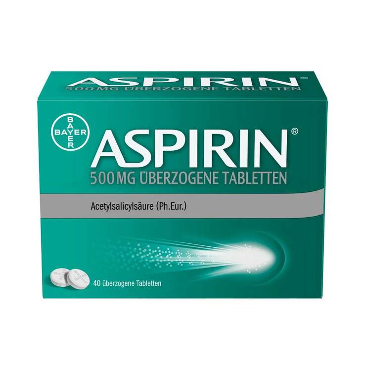 Aspirin 500 mg überzogene Tabletten, 40 St