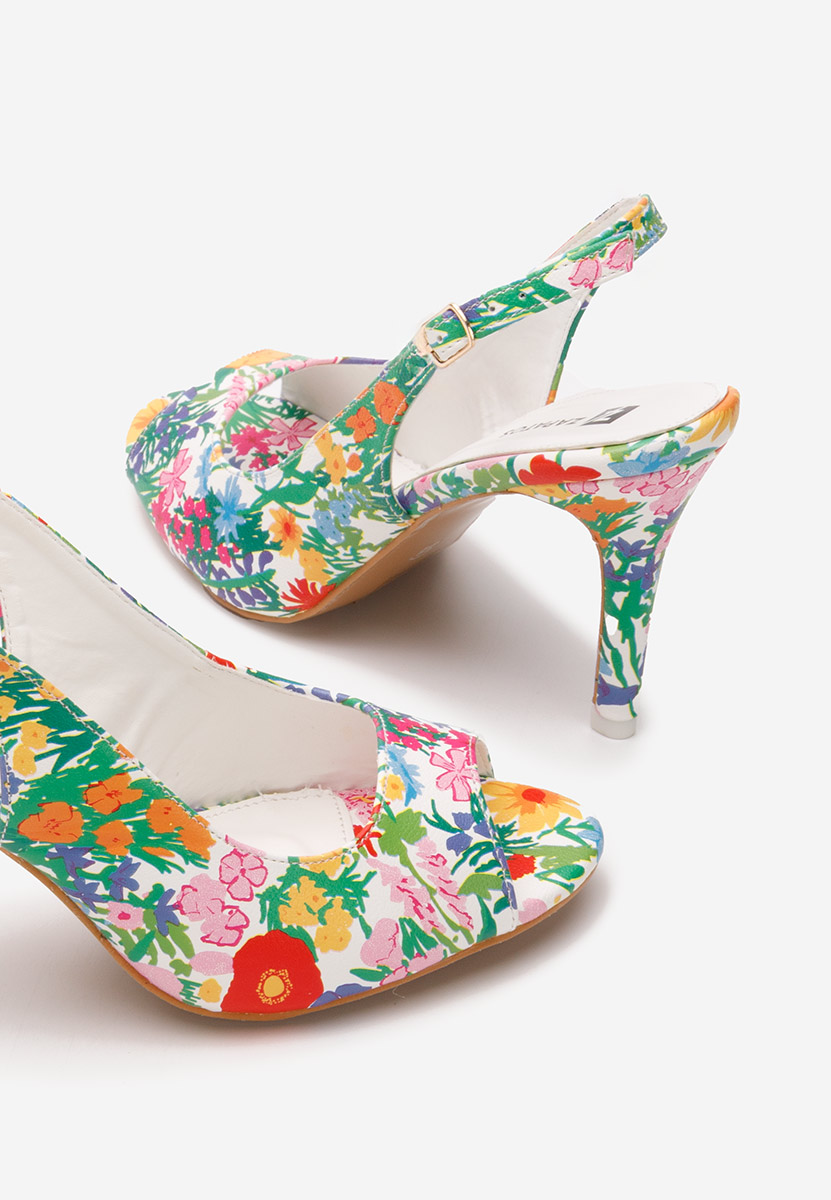 Sandales à talon fin multicolores Avesta