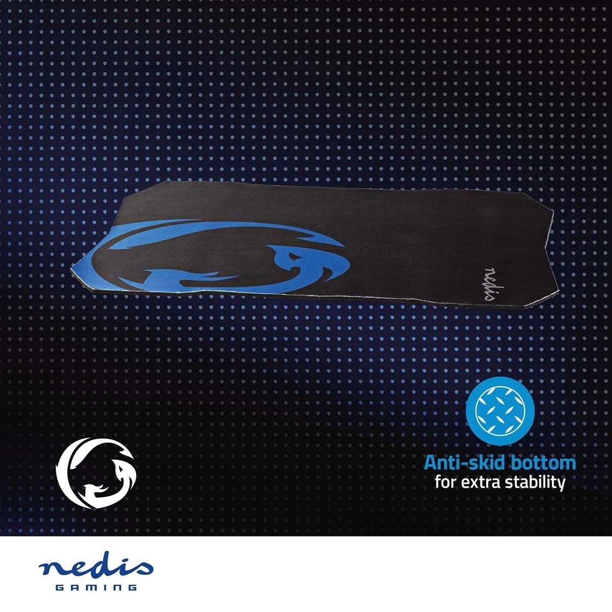 Nedis Gaming musematte | Gummi / Mikrofiber | Sort