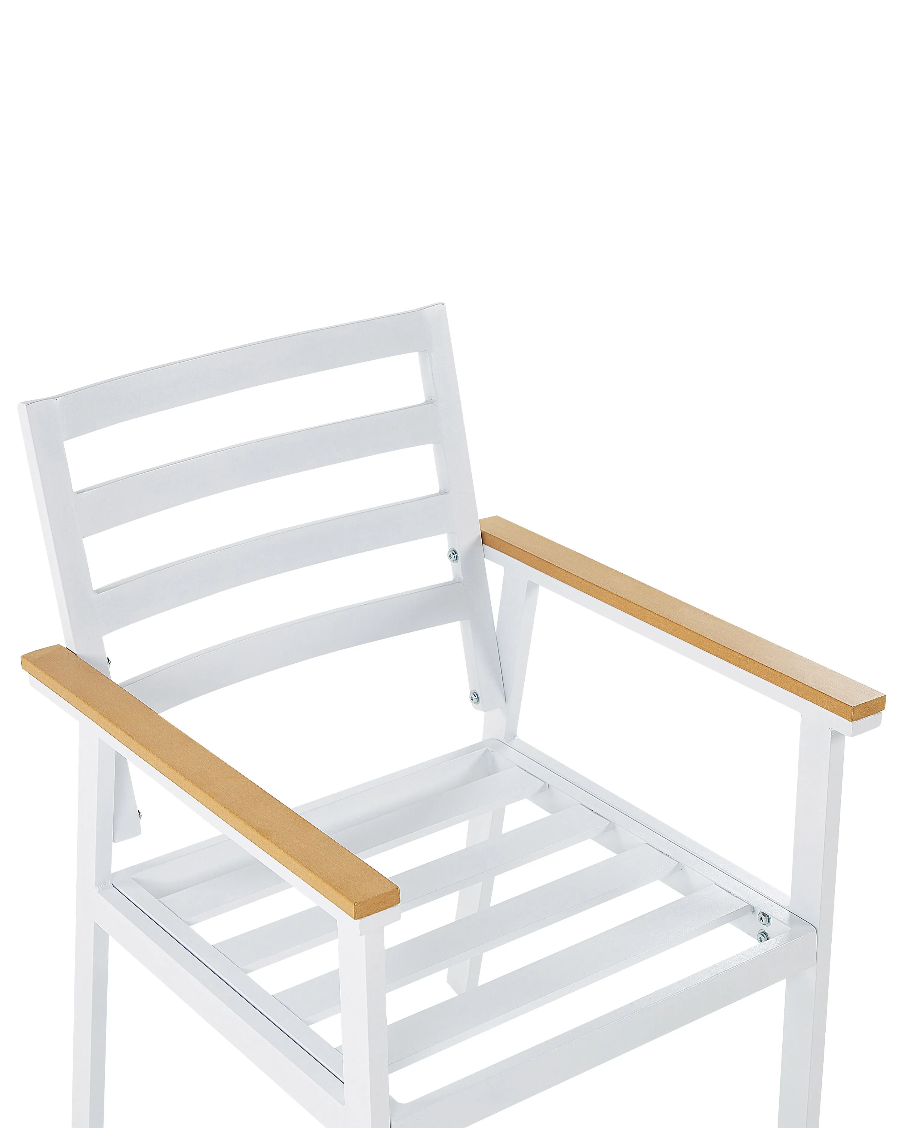 Set van 4 stoelen met zitkussen CAVOLI Metaal Beige