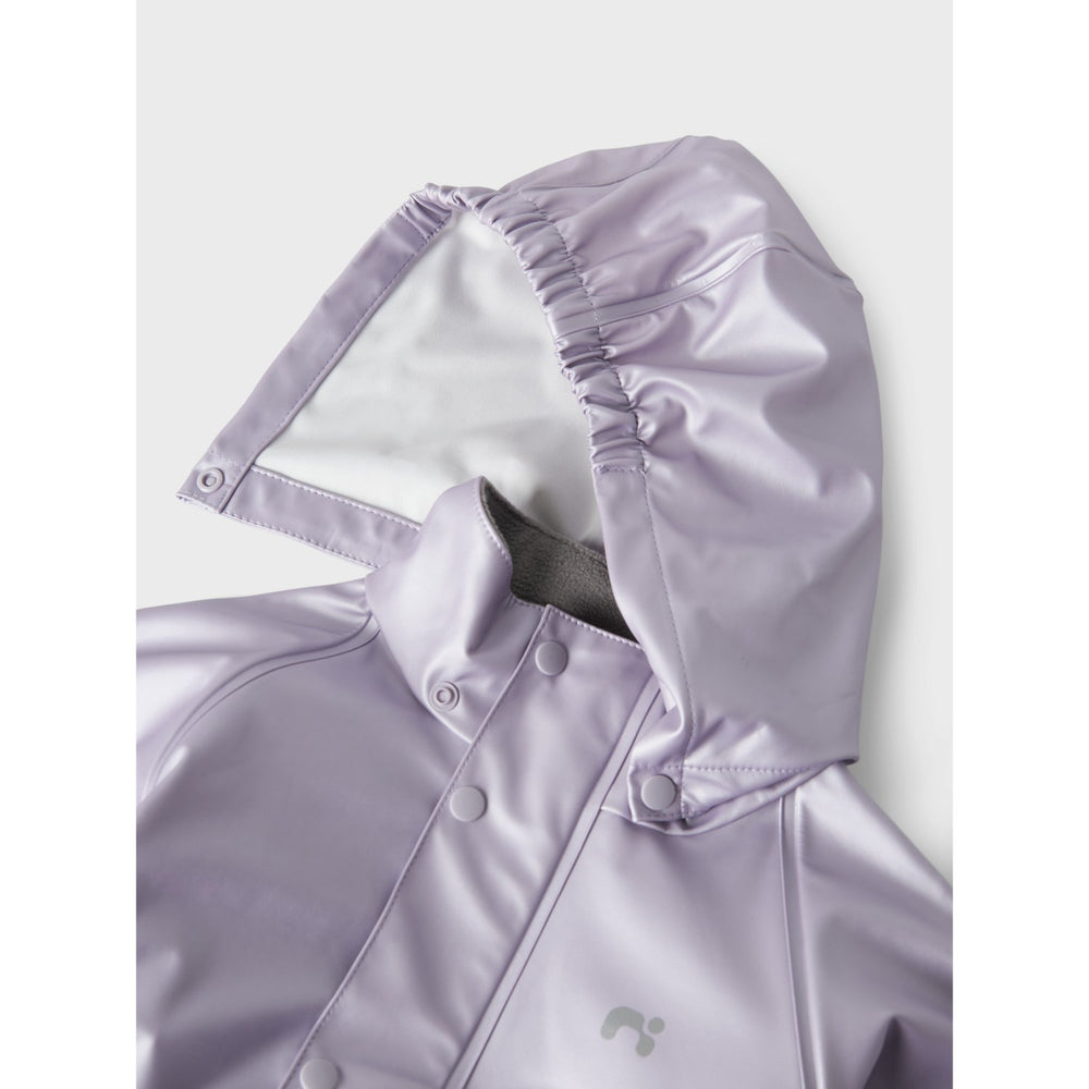 Køb Name It Misty Lilac Nmfdry10 Regnsæt Metallic Fo