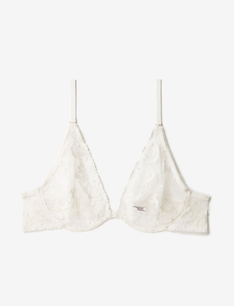 Soutien-gorge triangle avec armatures - ivoire