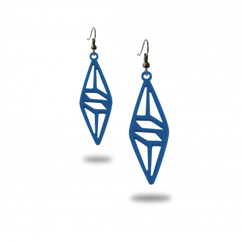Boucles d'Oreilles Pendantes Géométrique en Silicone Noir