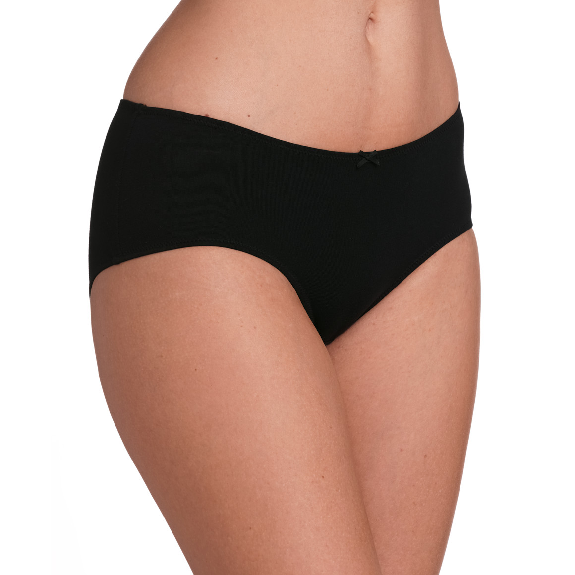 Gina Benotti 2 Damen Pantys aus Baumwolle schwarz / hellgrau