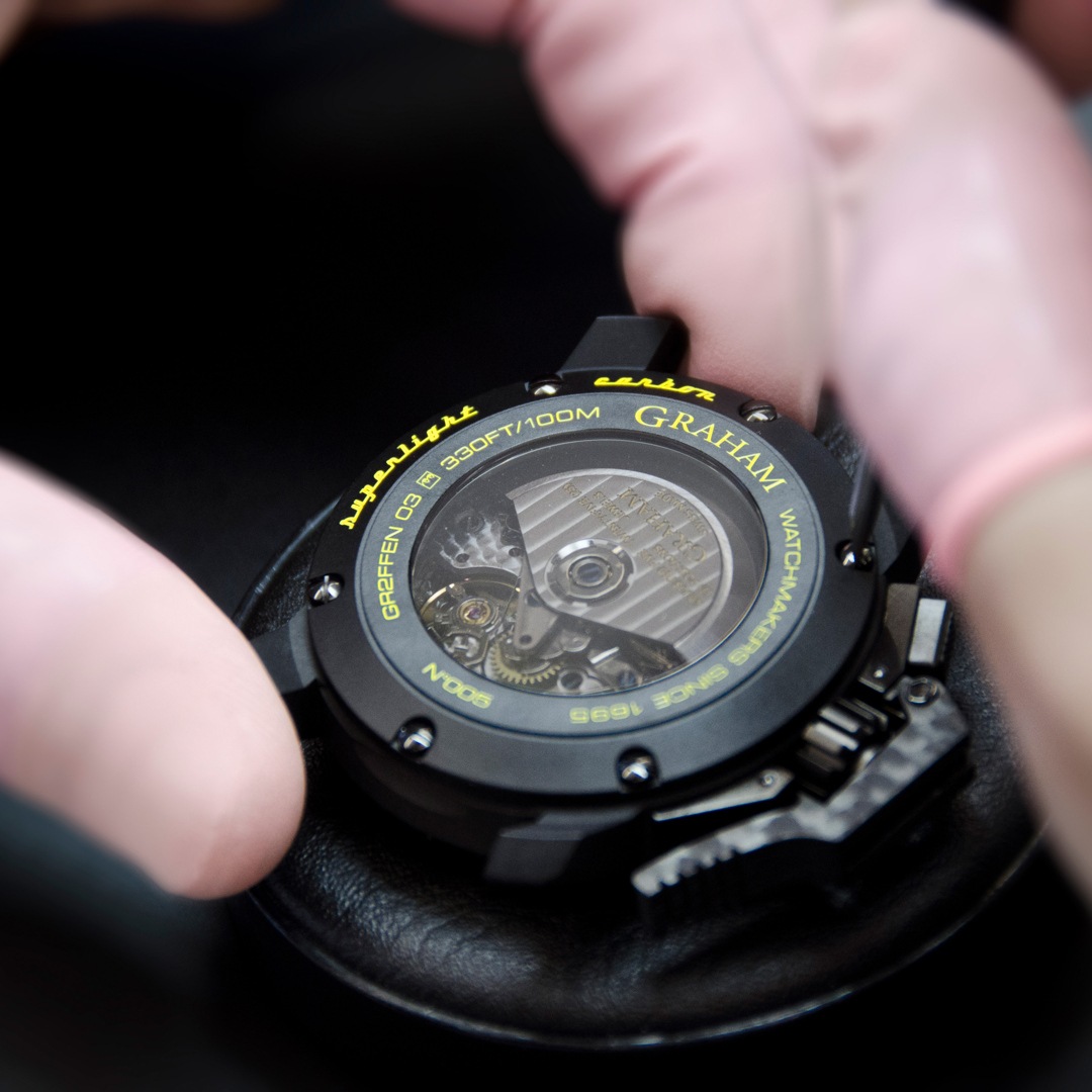 Graham Chronofighter Superlight Carbon Yellow