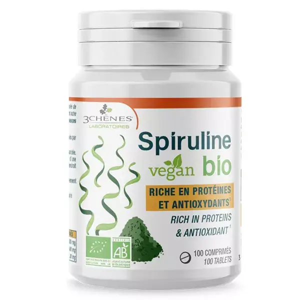 Les 3 Chênes Energia e Imunidade Spirulina Vegan Orgânica 100 comprimidos