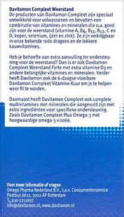 Davitamon Compleet Weerstand Kauwvitamines Aardbei 60TB