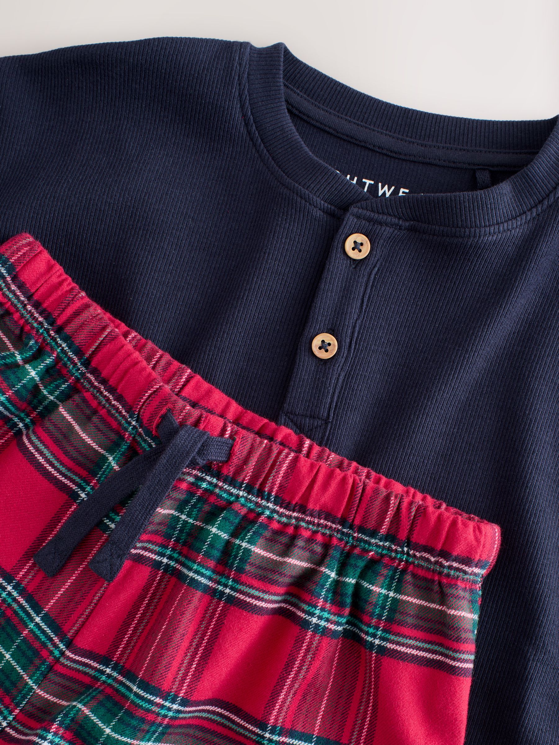 Rood met Schotse ruit - Matching Family - Korte kerstpyjama (5-16jr)