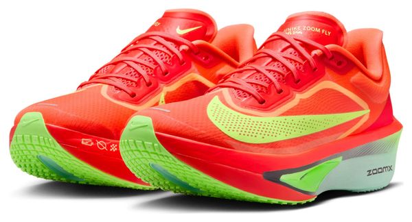 Chaussures Running Nike Zoom Fly 6 Rouge/Vert Femme