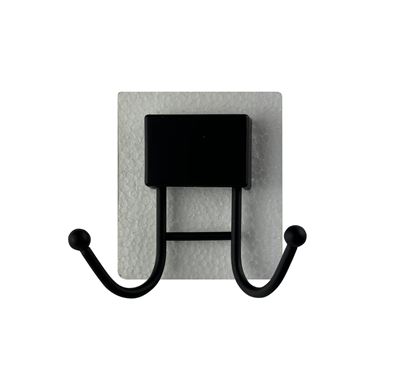 Accessoires de salle de bain noir fixation électrostatique