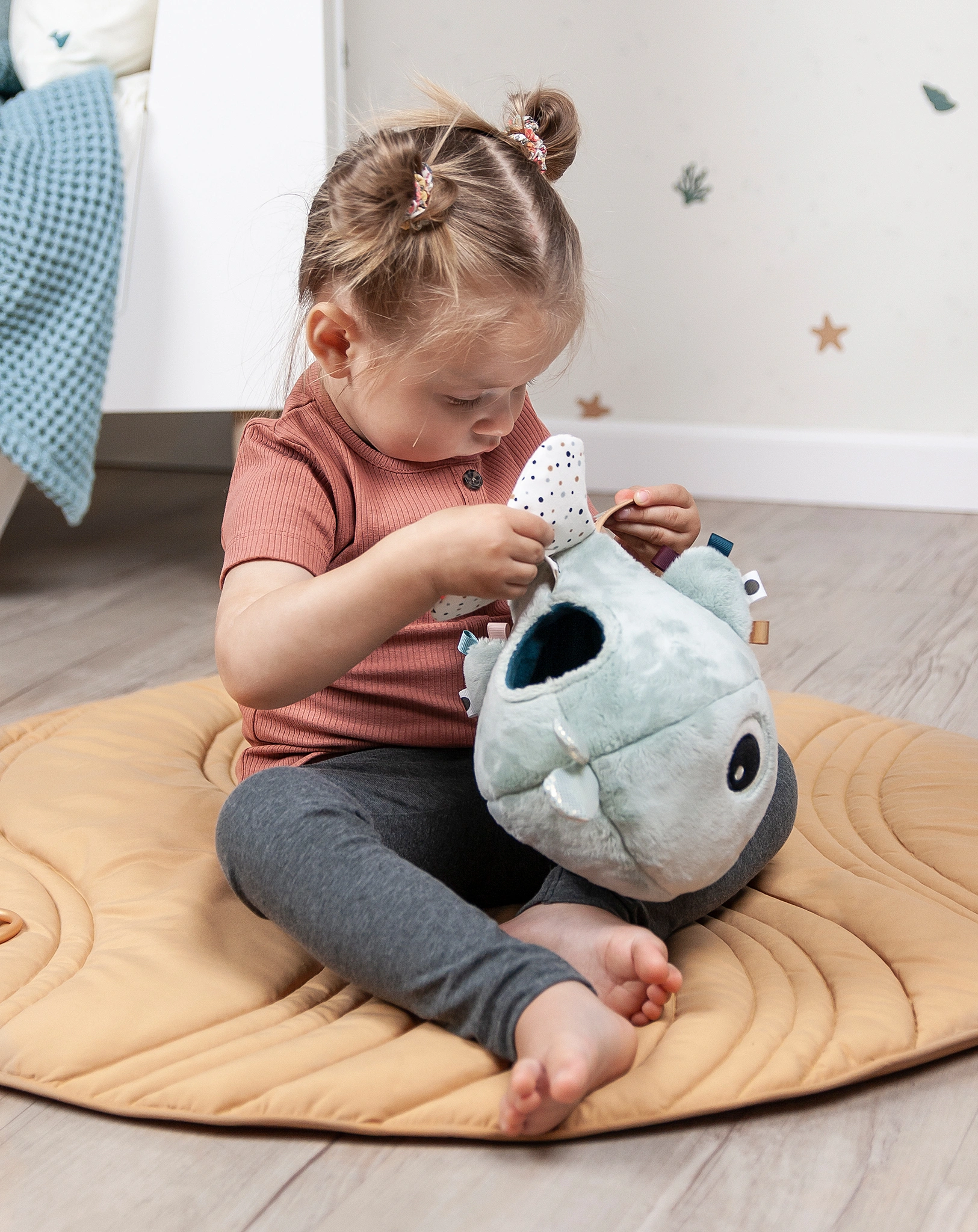 Kuscheltier-Set HIDE&SEEK - WALLY (28cm) 4-teilig in blau