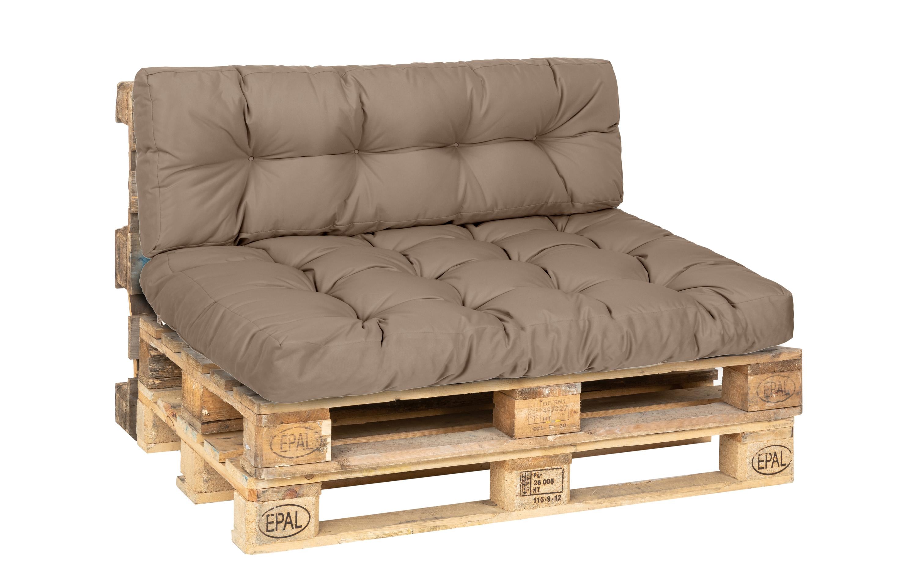 Palettenkissen-Set, BeigeLounge Kissen-Set für Europaletten