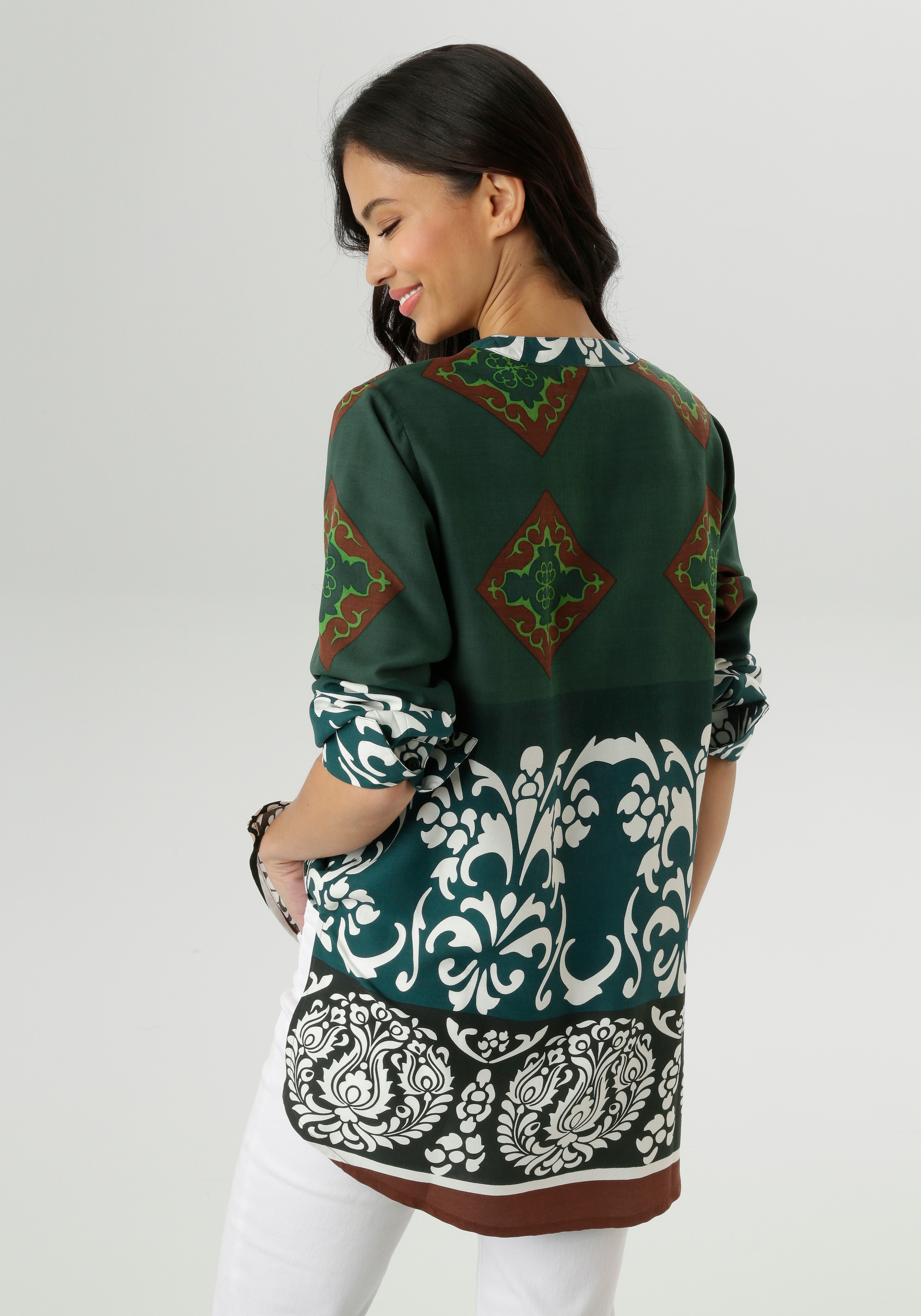 Aniston SELECTED Longbluse , mit stilvollen Ornamenten - NEUE KOLLEKTION