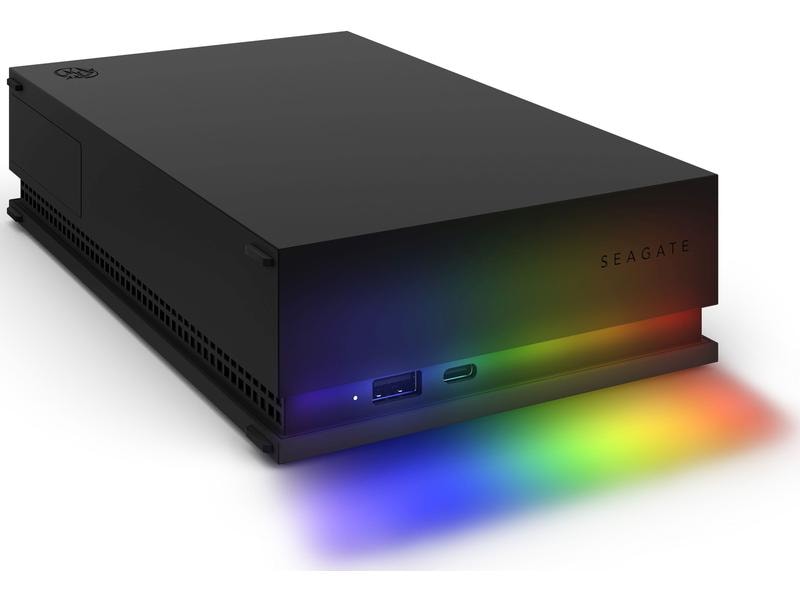 Seagate Externe Festplatte FireCuda Gaming Hub 8 TB Externe Speicherlösung mit RGB-LED-Beleuchtung