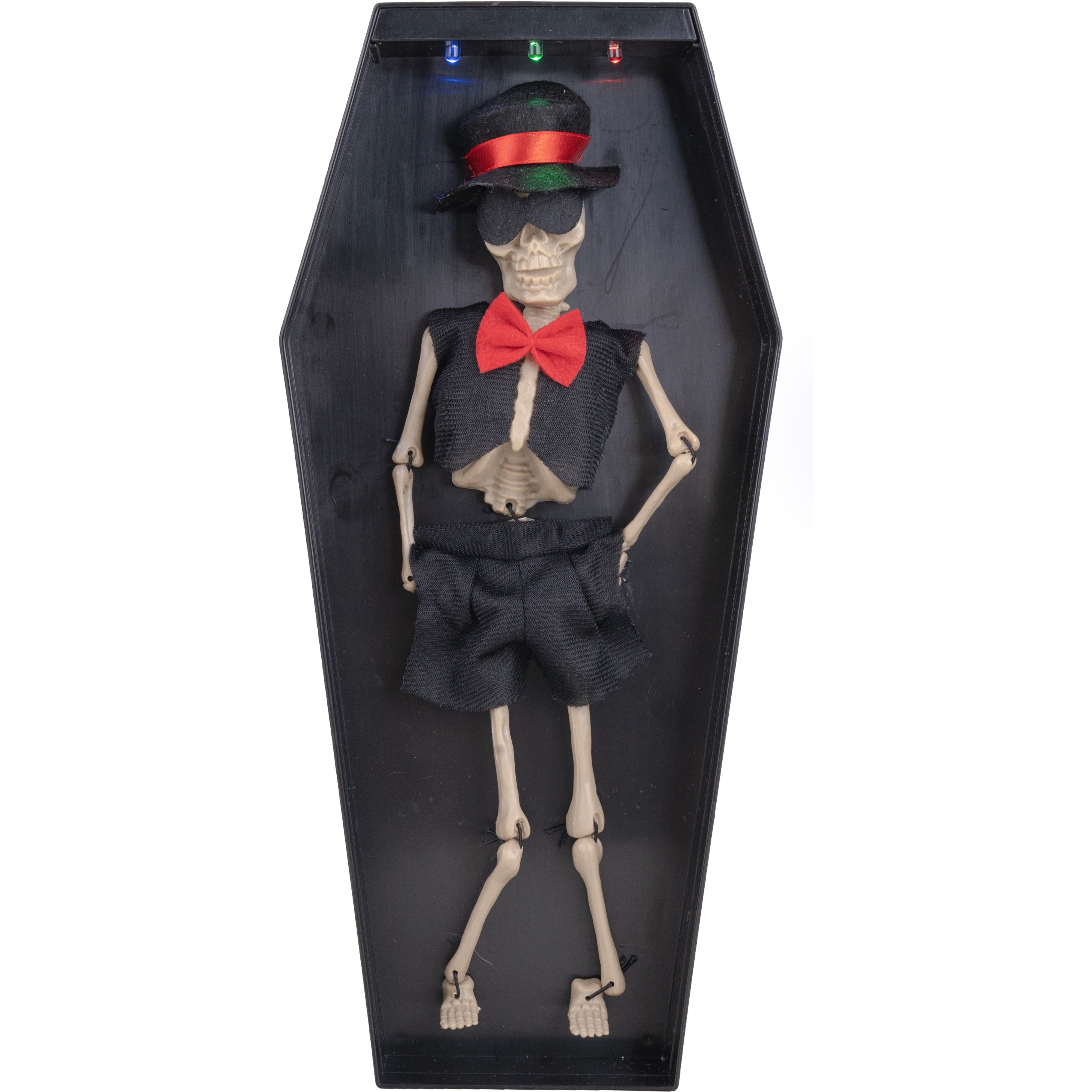 Funny Fashion 94226 dansend skelet in grafkist 33.5 cm
