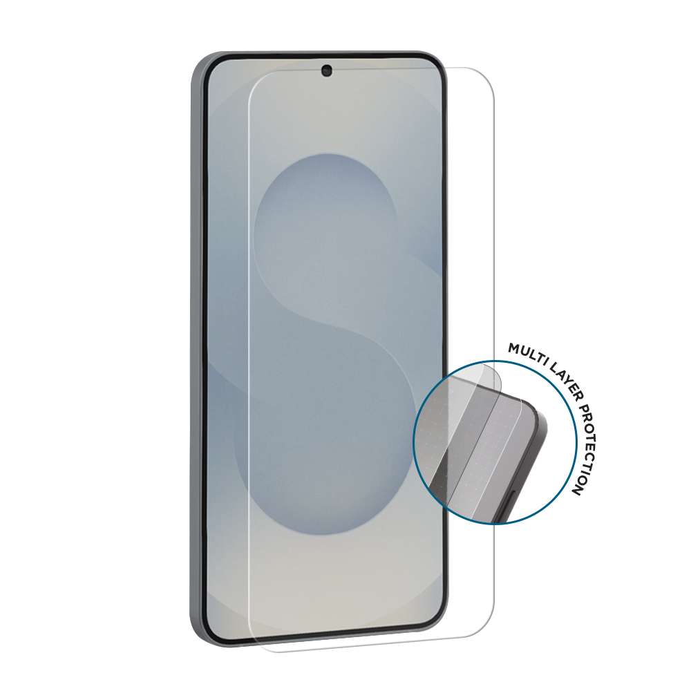 (2er Set) Samsung Galaxy S25 FE Mountain Impact High Triflex Panzerglas 2.5D Displayschutz Case Friendly (EGSP01090)