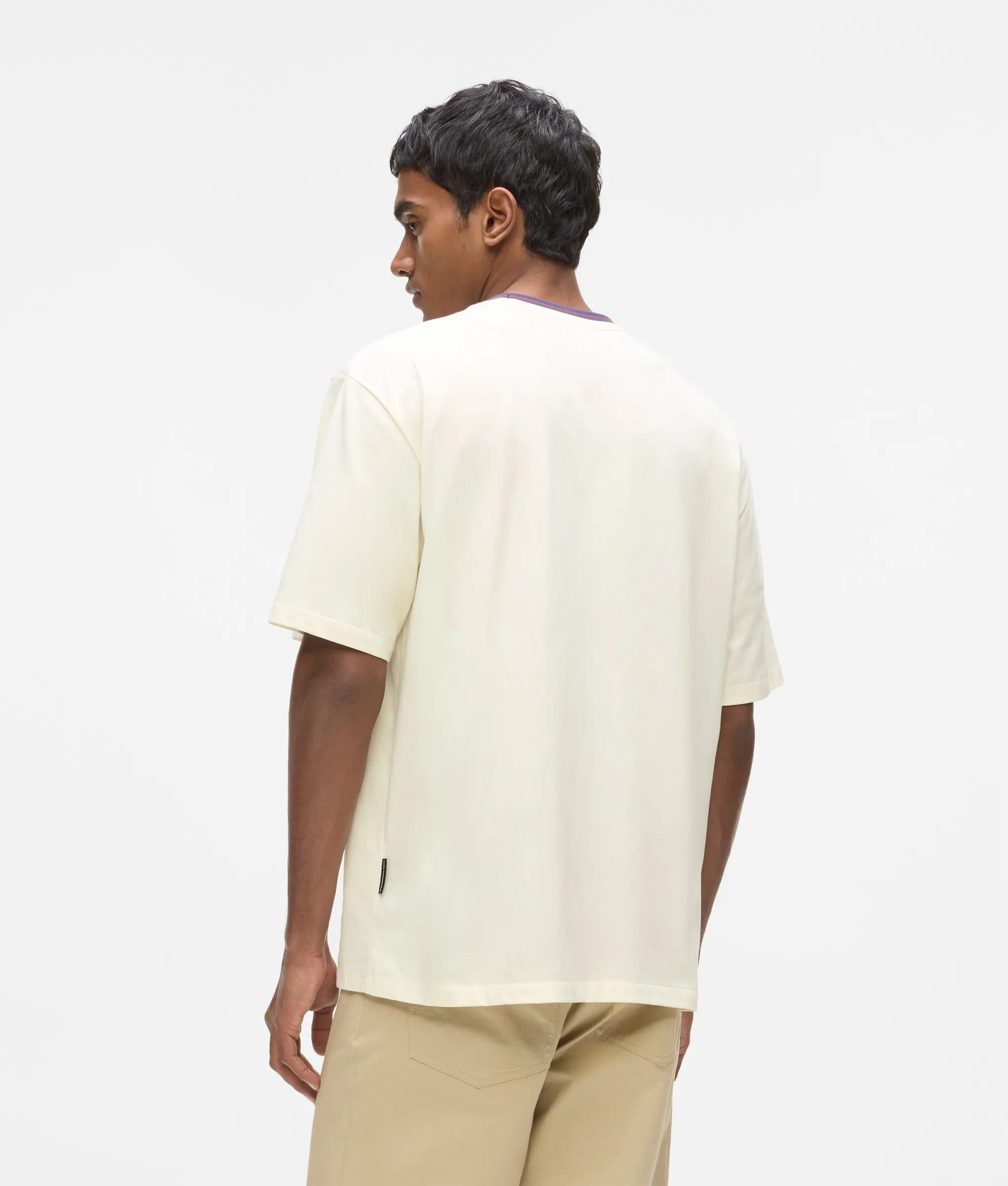 Ikon t-shirt met gestreepte hals