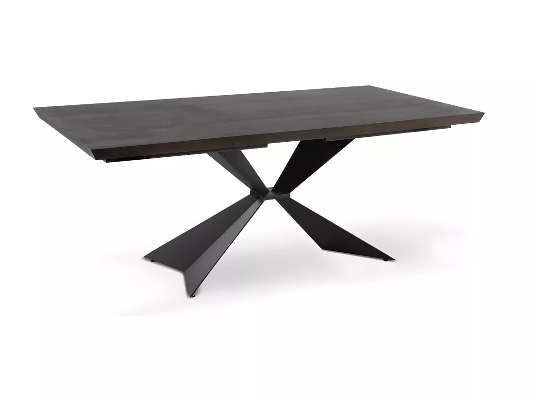 Stark Table fixe (160 x 90 cm) en placage noir
