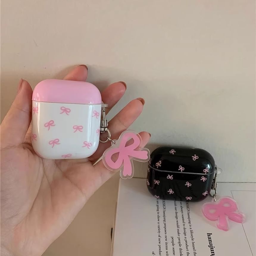 Capritz - Bow AirPods / Pro oortelefoonhoesje huid / bedel / set