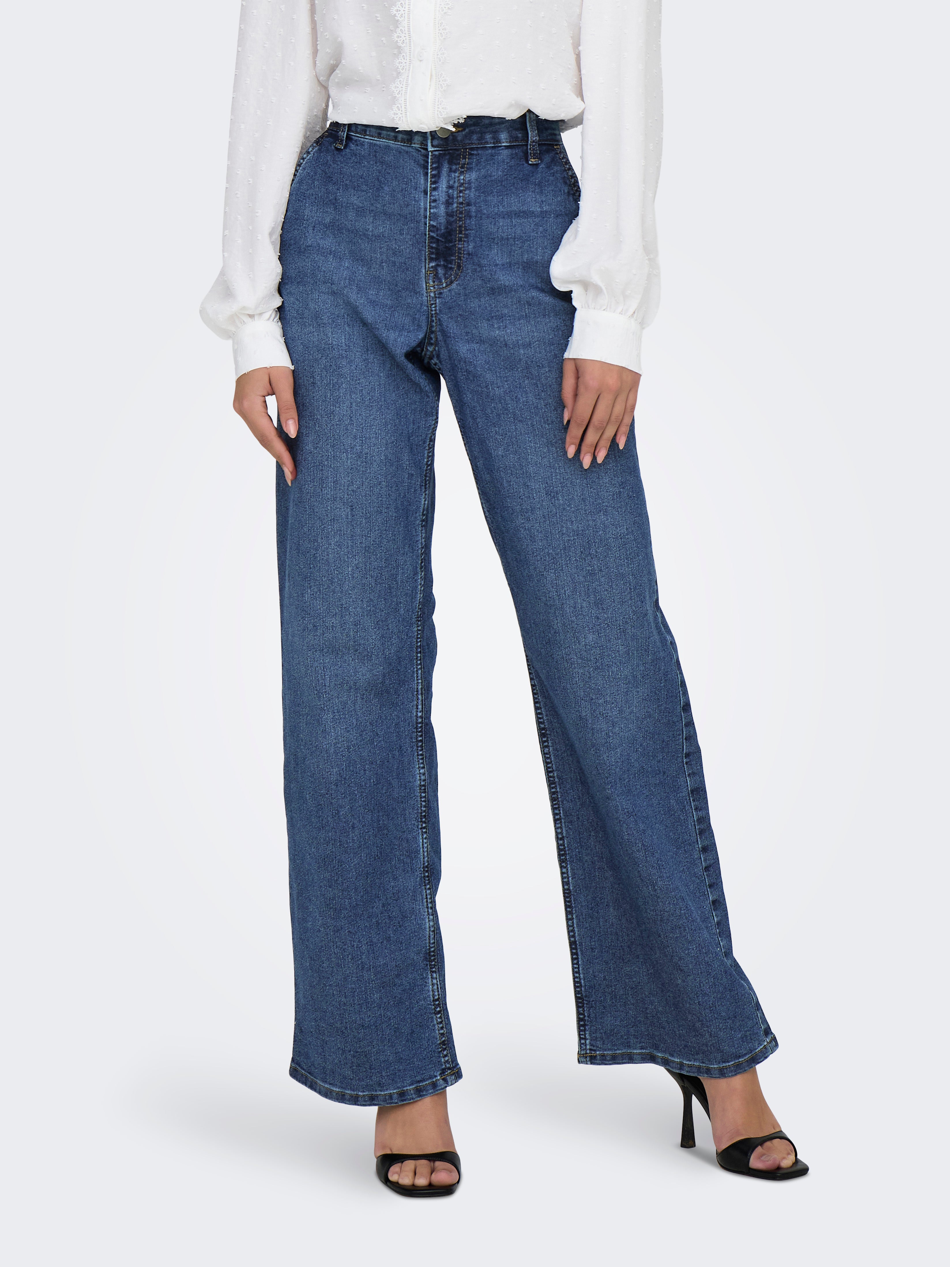 JDYMOON Hohe Taille Skinny Fit Jeans Medium Blue Denim