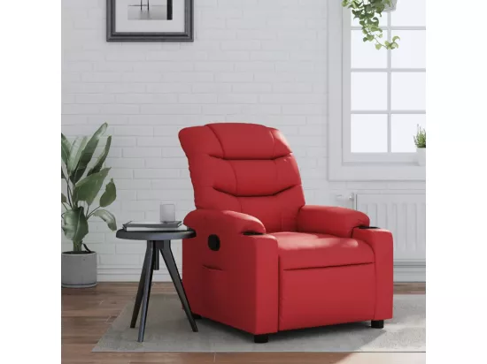 Fauteuil inclinable Rouge Similicuir