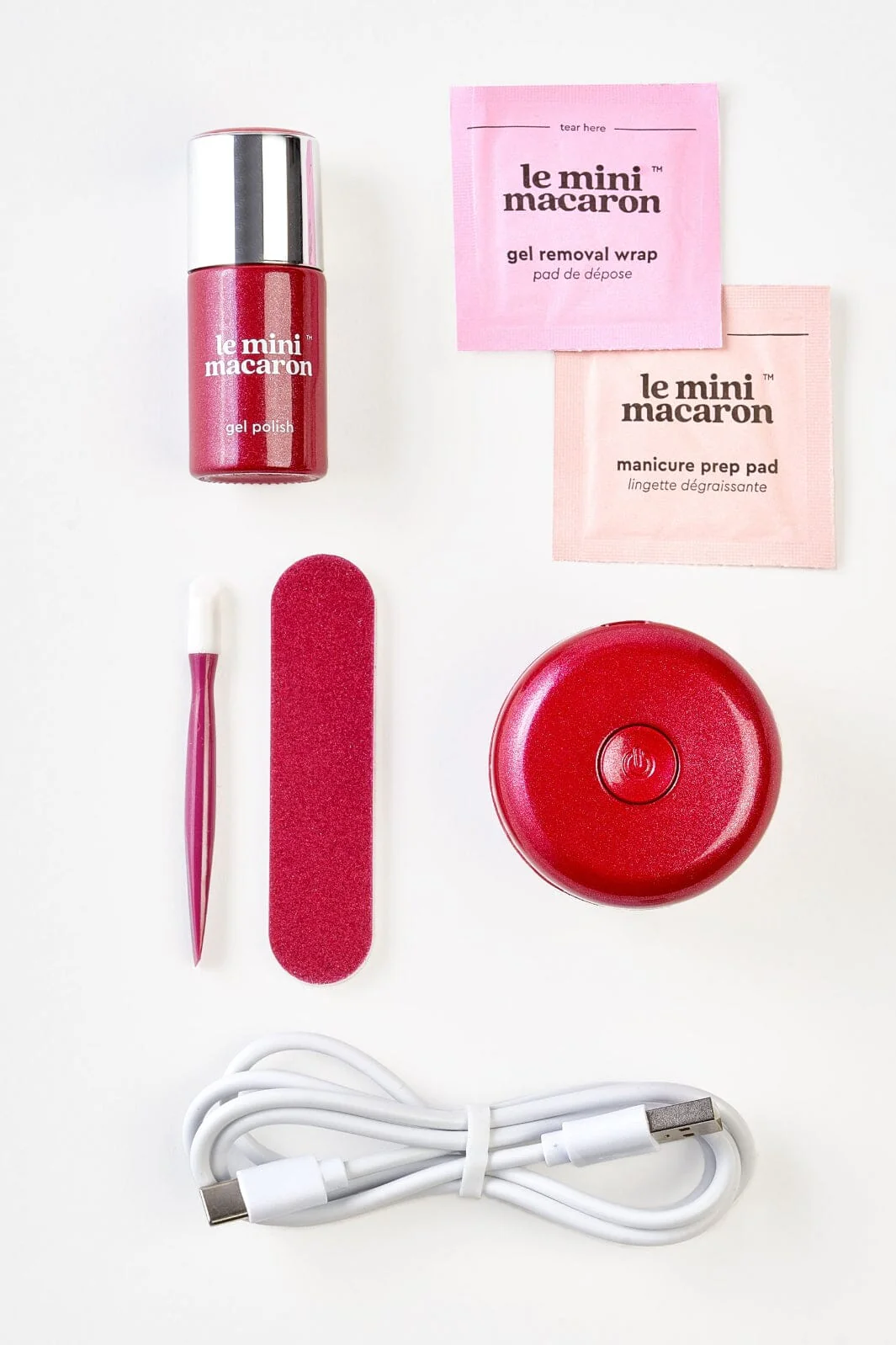 Le Mini Macaron Gel Manicure Kit ruby red