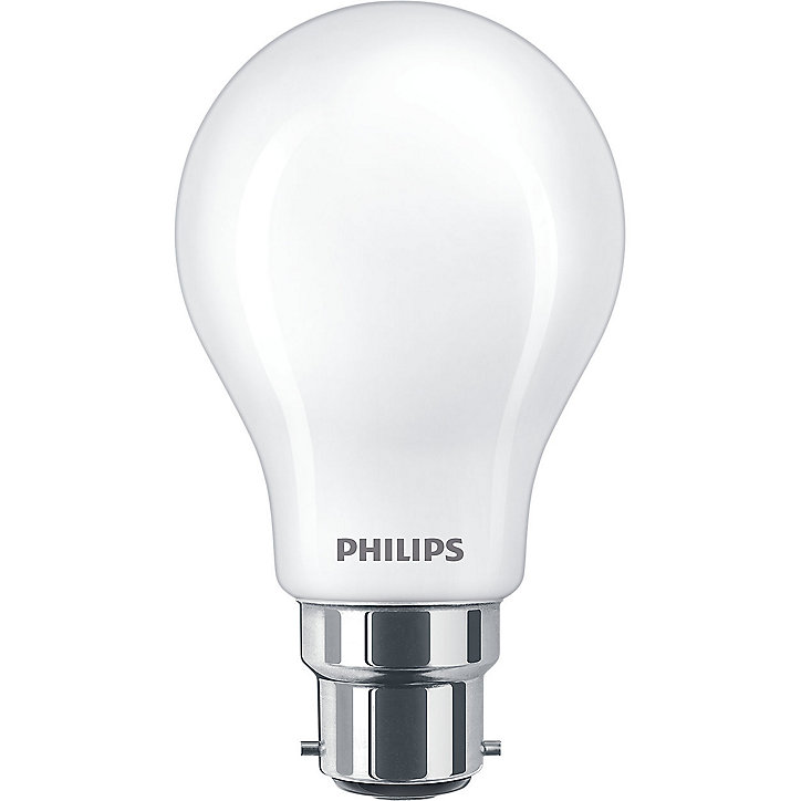 Ampoule LED B22 A60 dépoli 806lm 7W = 60W IP20 blanc chaud Philips