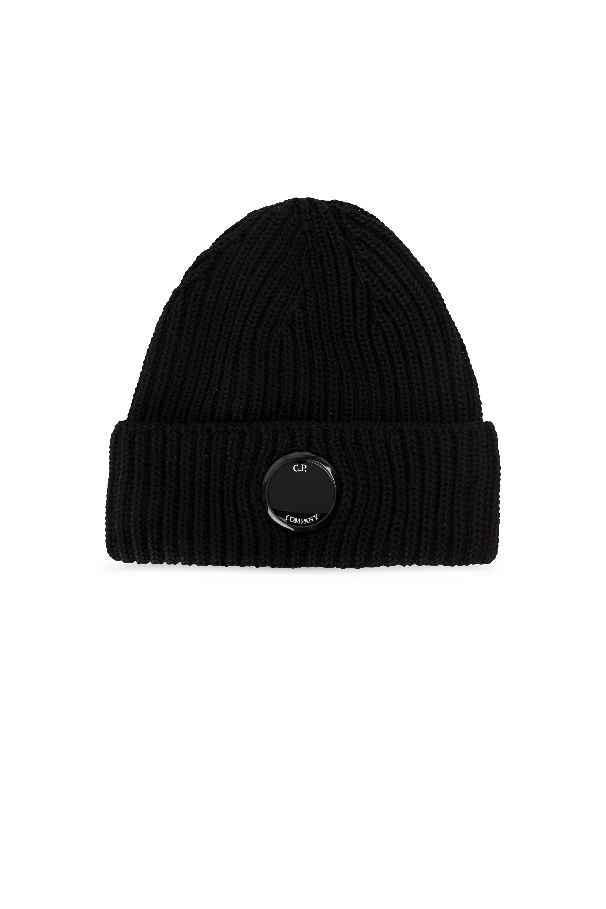 C.P. COMPANY Bonnets  EXTRAFINE MERINO WOOL LENS BEANIE Noir