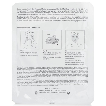 Babor Skinovage [Age Preventing] Balancing Bio-Cellulose Mask - Para pele mista  5pcs