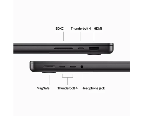 Apple 16-inch MacBook Pro - M3 Pro chip 12‑core CPU   18‑core GPU, 18GB RAM, 512GB SSD - Space Black