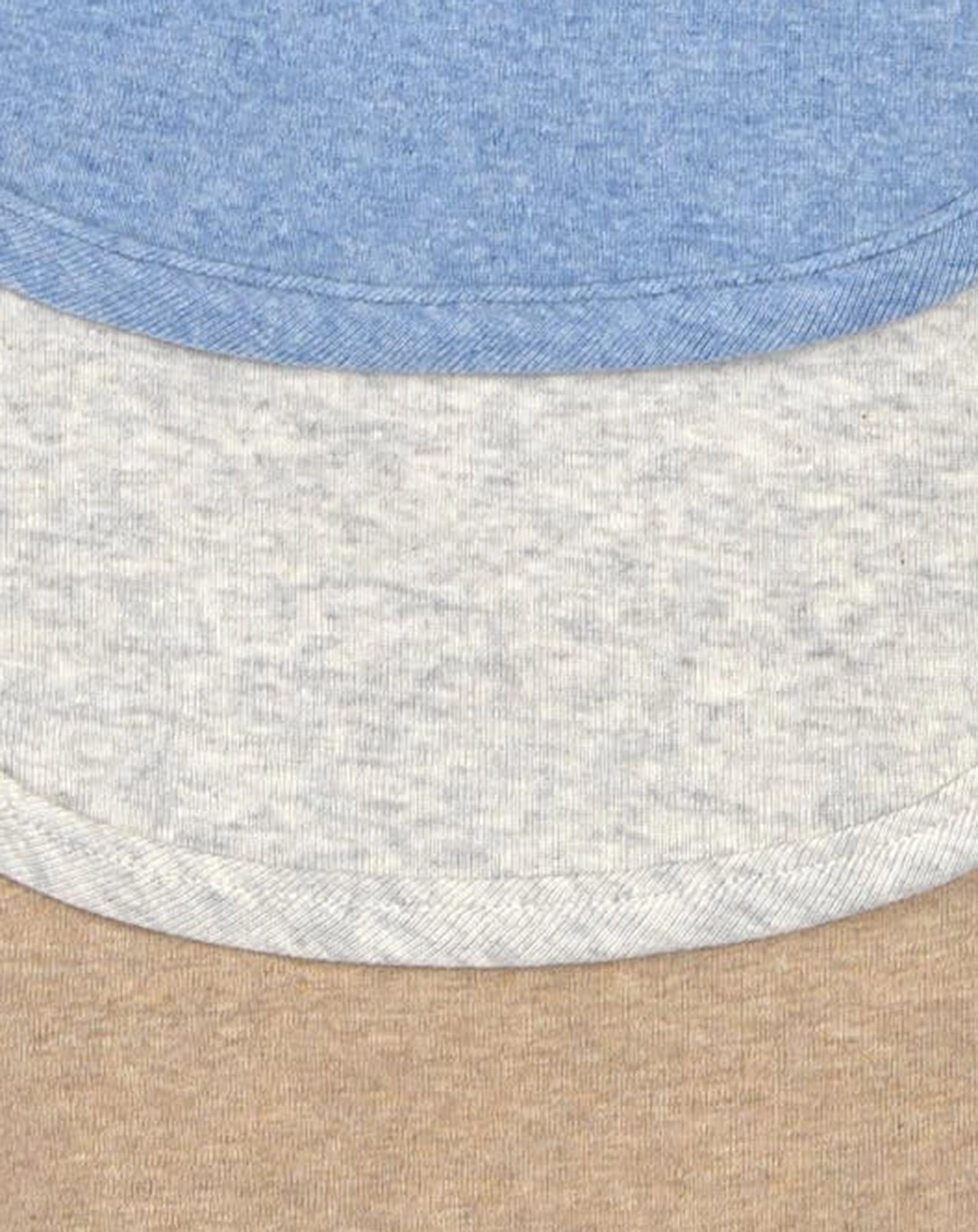 Klett-Lätzchen COTTON UNI 3er Set in beige/blau/grau