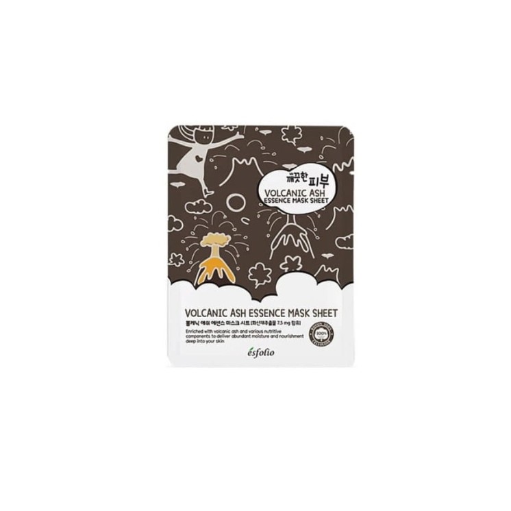 Esfolio Volcanic Ash Esseence Sheet Mask Reinigende Gesichtsmaske 25 ml