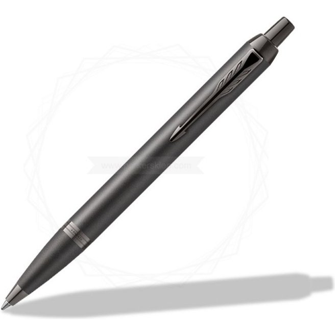 Stylo-bille parker im monochrome noir pointe        moyenne encre bleu etui       cadeau