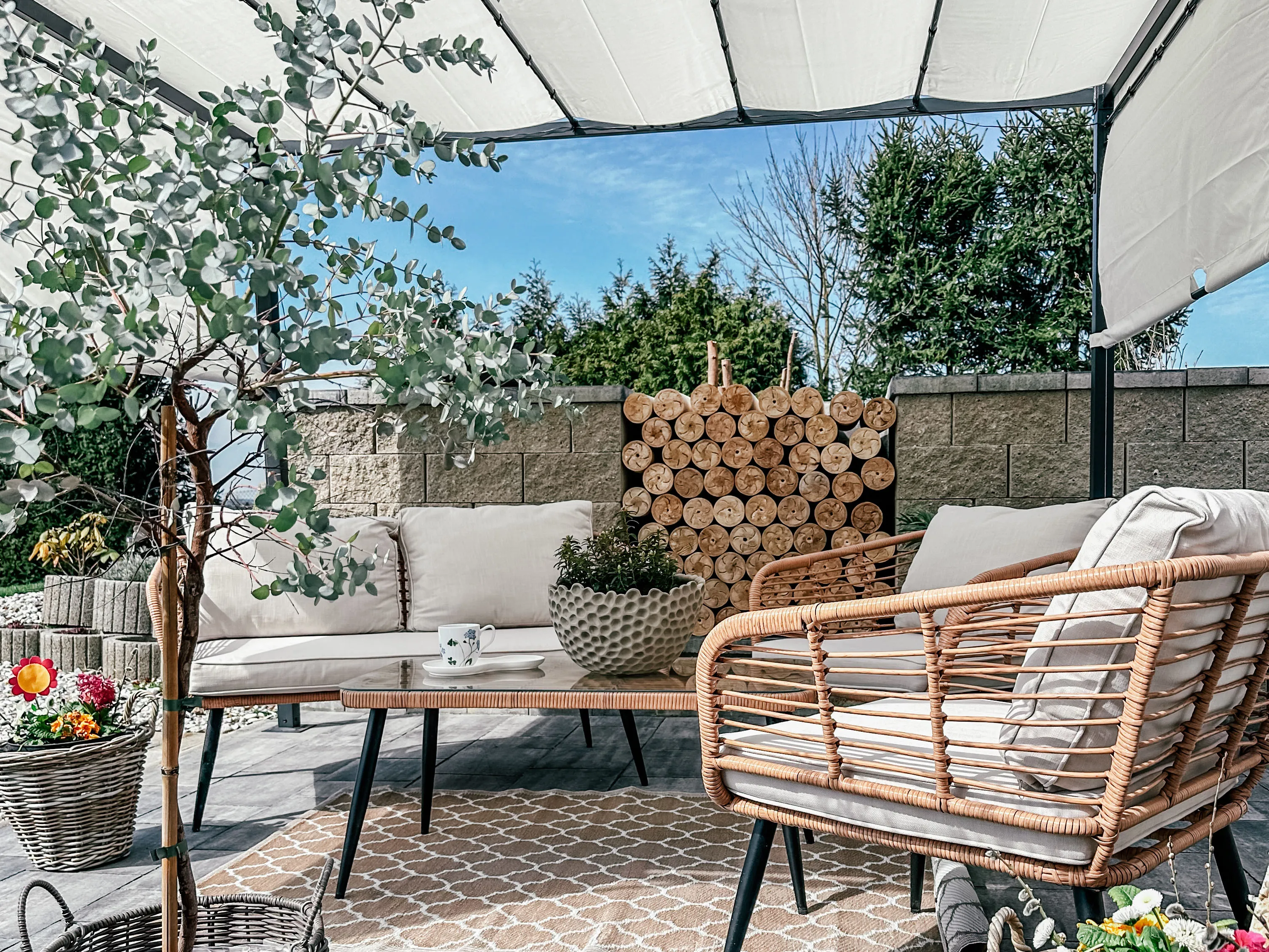 Paviljoen LED PARGA Metaal 310 cm 310 cm Beige
