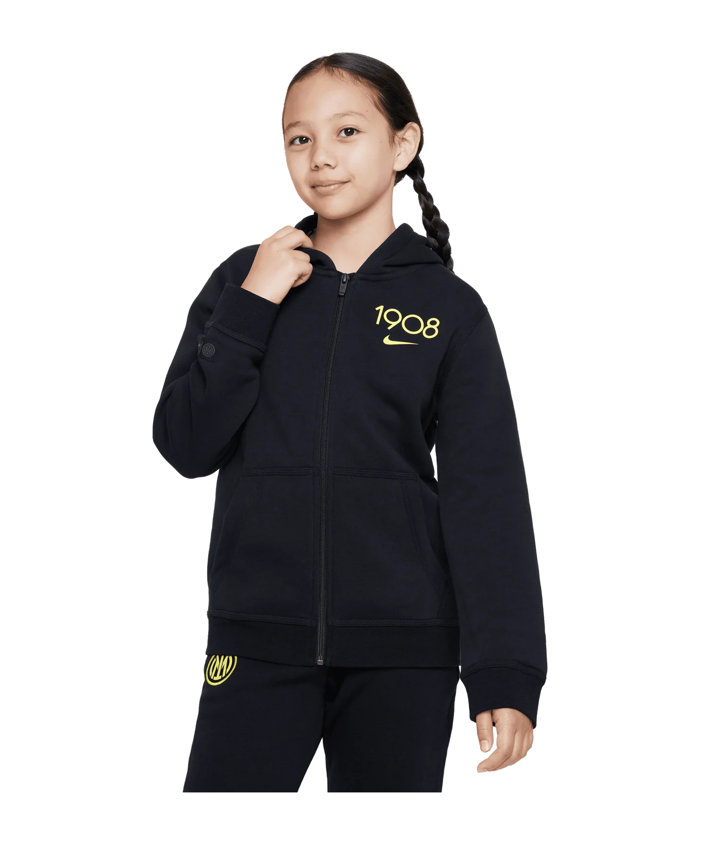 Nike Inter Mailand Kapuzenjacke Kids Schwarz F010