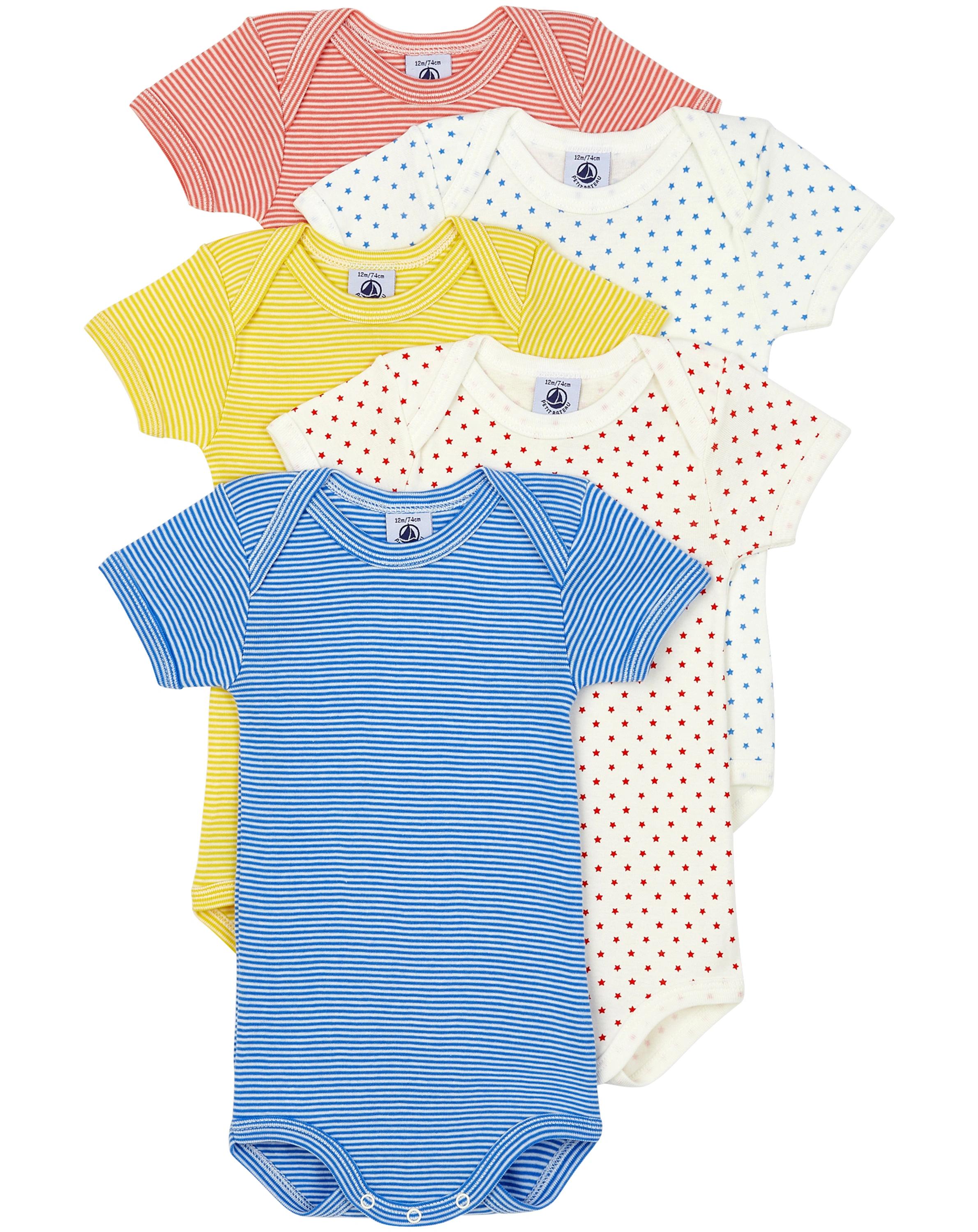 Kurzarmbody STARS & STRIPES 5er-Pack in multico