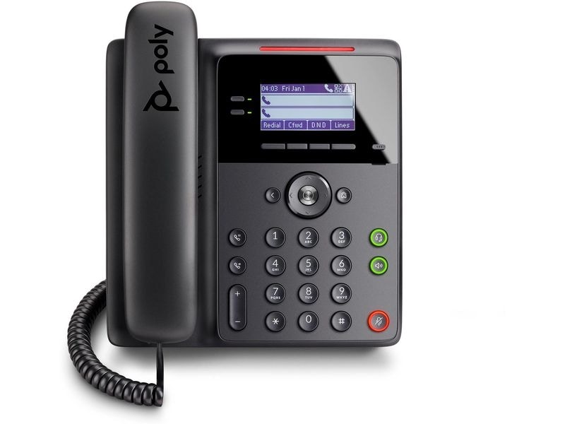 HP Tischtelefon Poly Edge B10 Schwarz, Google Voice Sicherer Auftritt am Telefon
