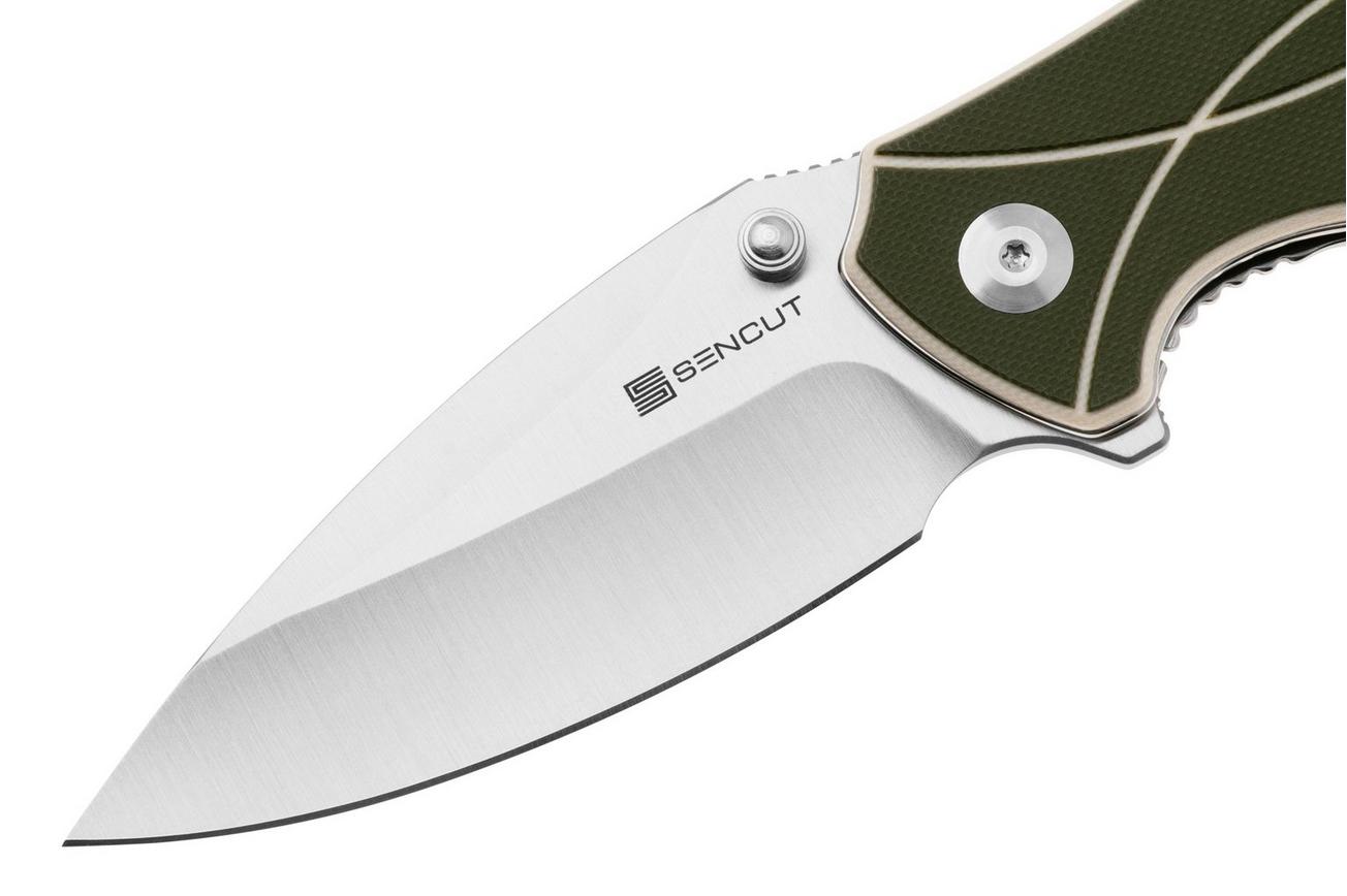 Sencut Hyrax S23097-2 Satin 9Cr18MoV, Green Ivory Line G10 zakmes