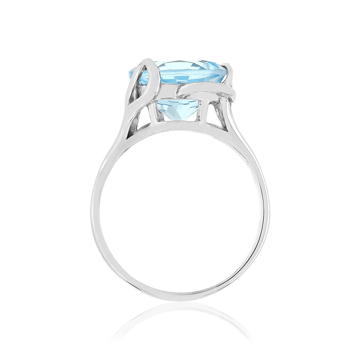 Bague argent 925 topaze bleue 4 carats