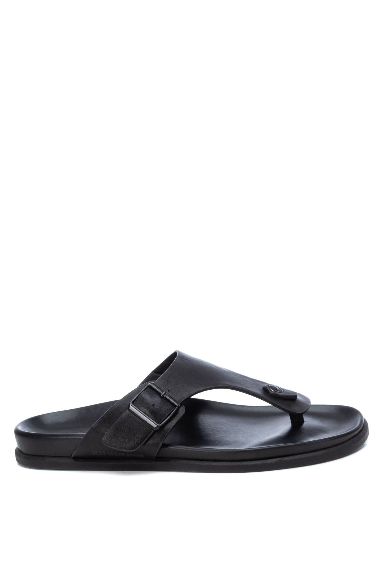 Sandália masculina com aparência de couro, Xti - preta