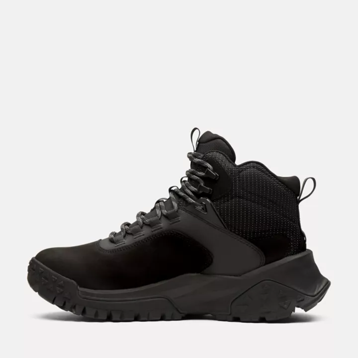 Chaussure de randonnée mi-haute à lacets Greenstride Motion 6 avec membrane imperméable Gore-Tex pour homme en noir