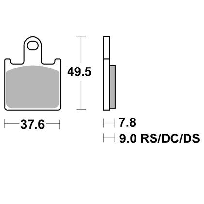 Plaquettes de freins SBS 838HS Sinter Métal Fritté avant