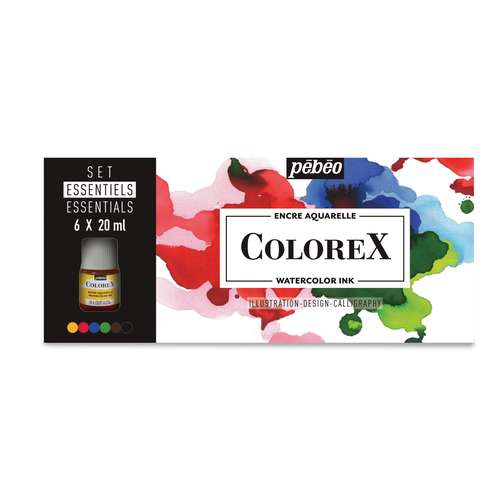 pébéo Colorex Aquarelltusche Essentials-Sets
