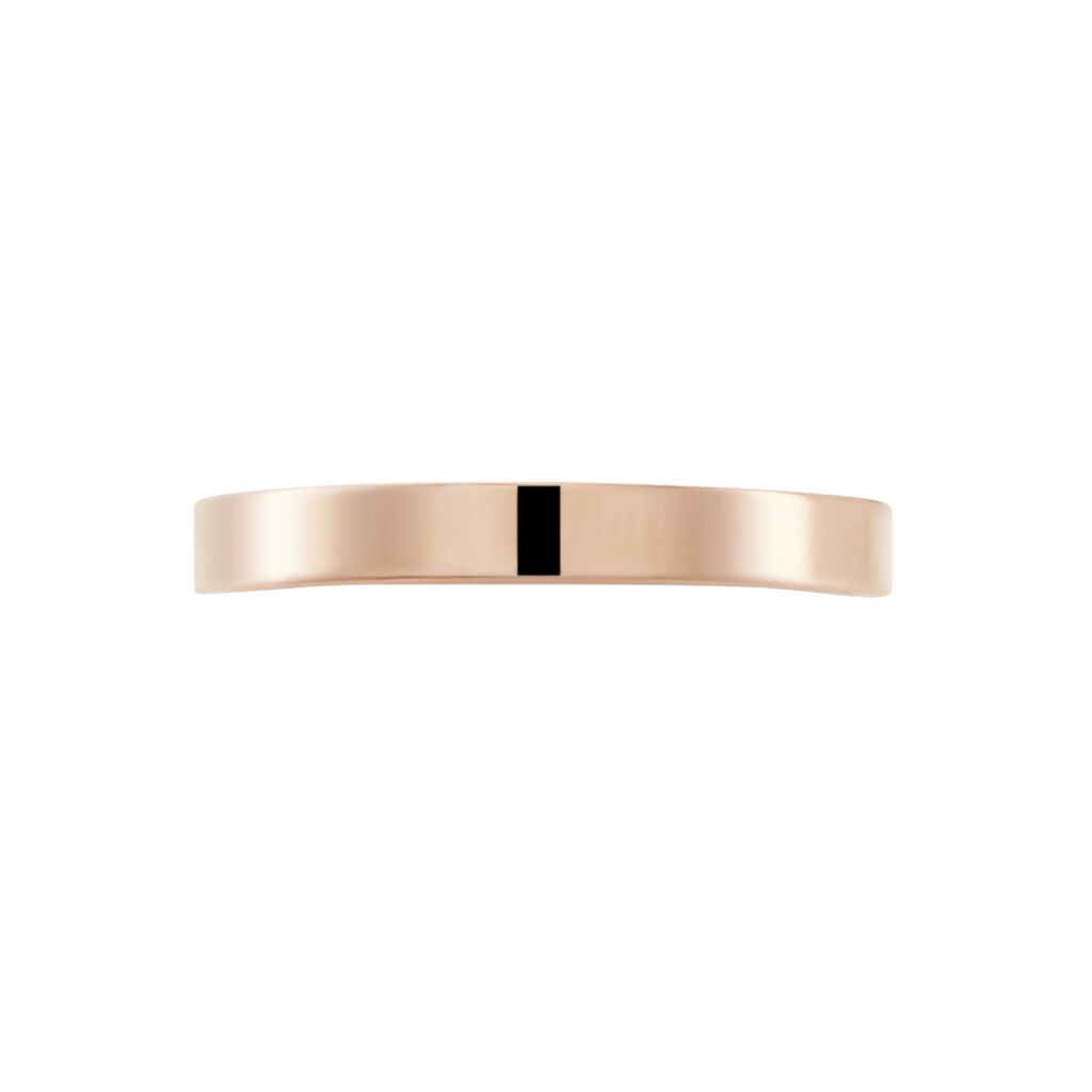 Alliances Argent Rose Inayah Ruban 3mm