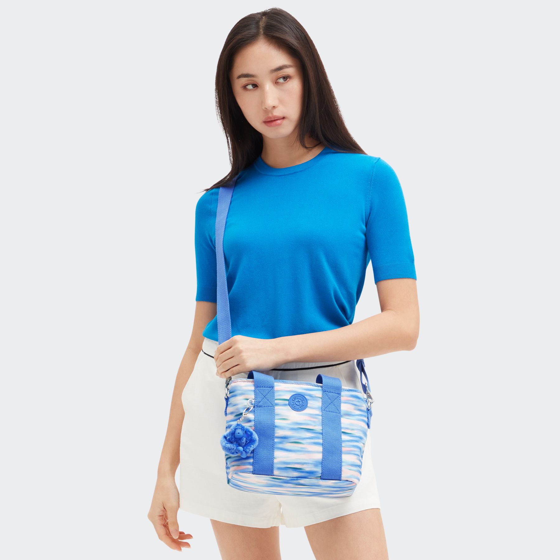 MINTA Sac fourre-tout moyen avec poignées de transport et sangle réglable - Diluted Blue