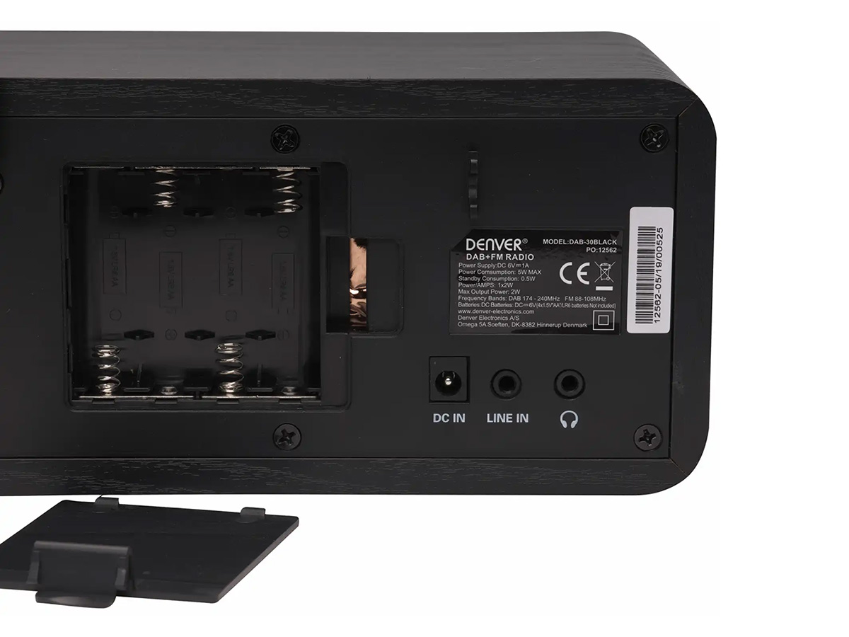Denver DAB30 DAB+/FM Radio - Black