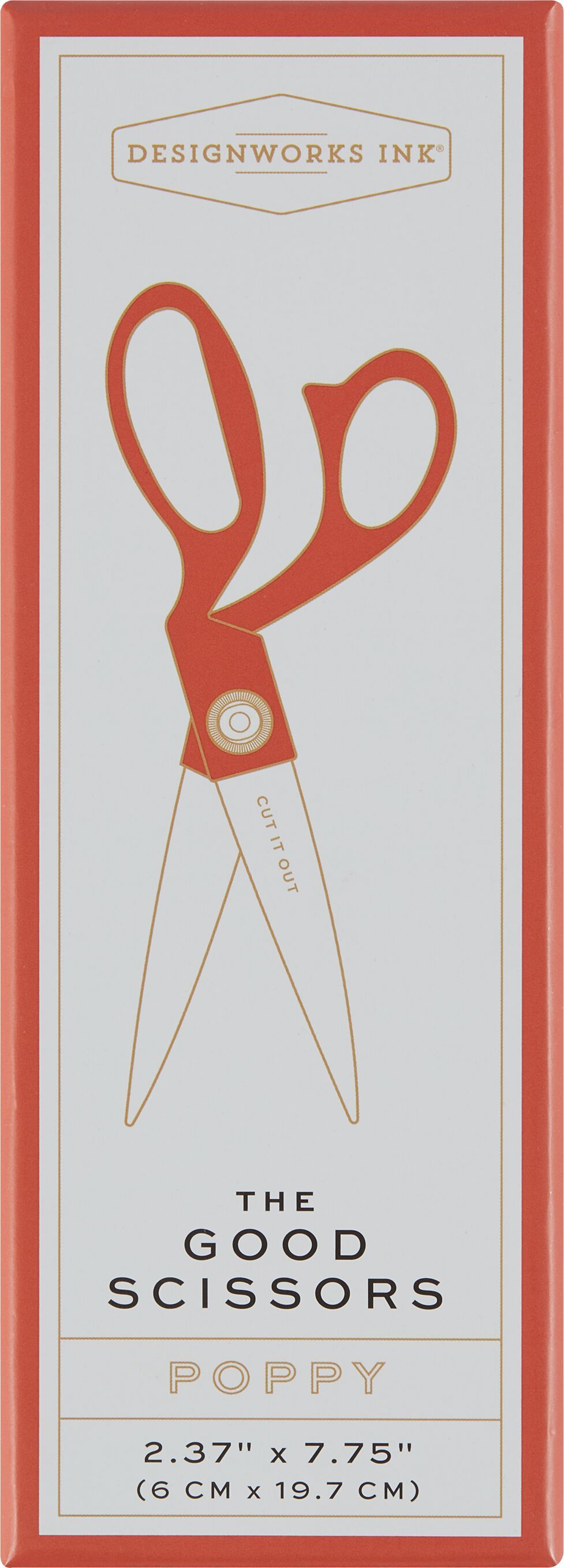 Schere - Orange / B: 6.4 cm x T: 19.7 cm x H: 1.8 cm